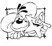 coloriage diddl etoile